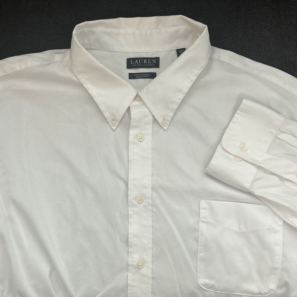 Lauren Ralph Lauren Other - Lauren Ralph Lauren Black Label Shirt M 4XL White Solid Long Sleeve Button Down